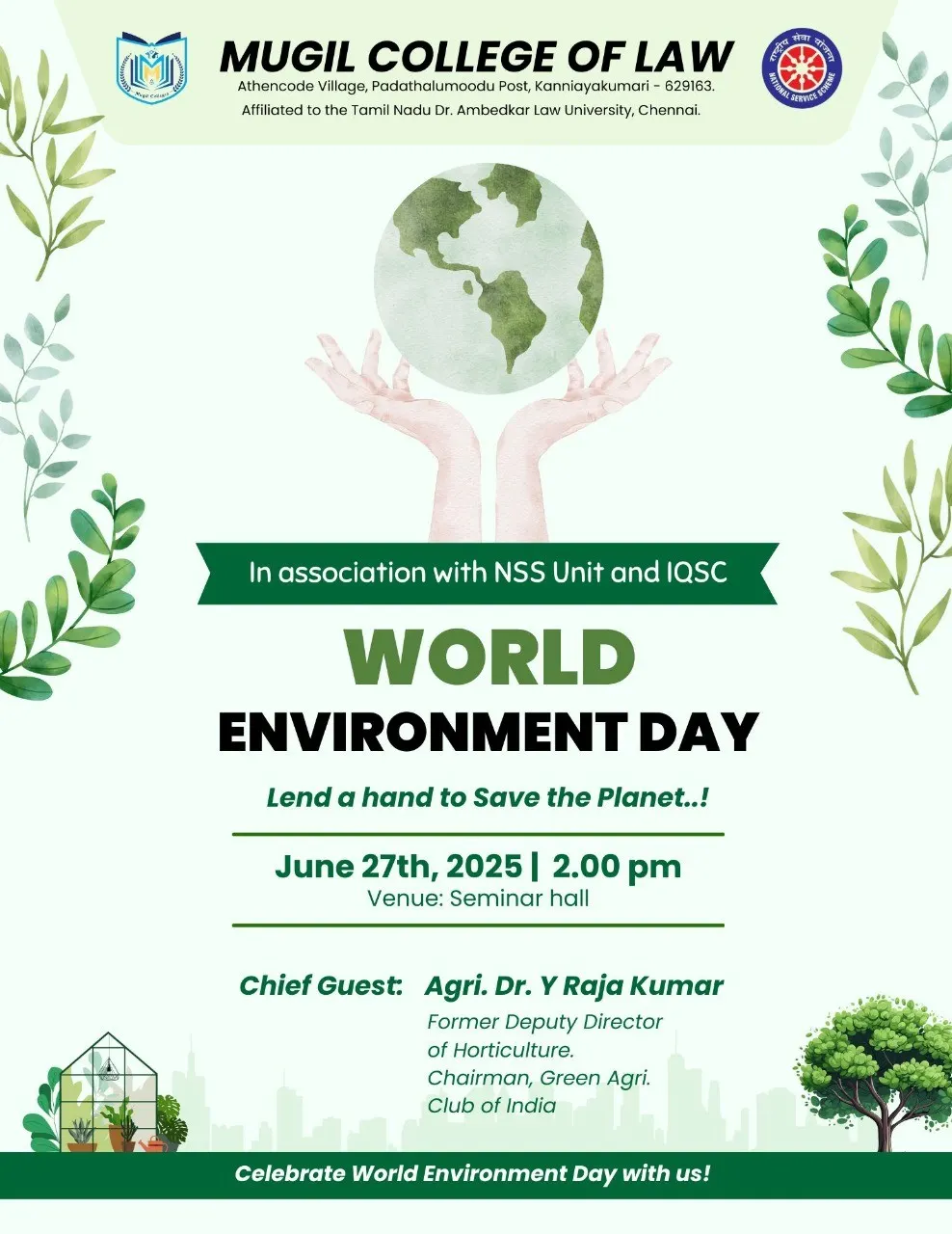 World Environment Day 2025, Mugil College of Law